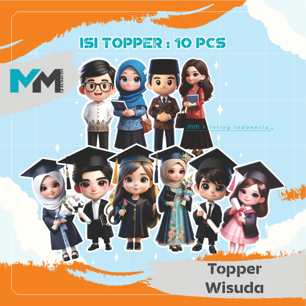 

[isi 10pcs]Topper wisuda/Topper guru/Topper buket/Topper hampers/Topper siswa/Topper gift