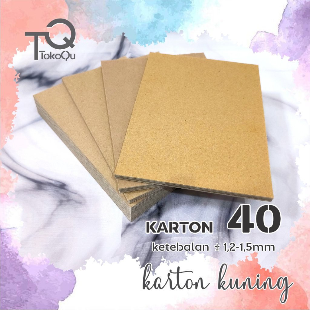 

[isi 6pcs][F4/A4] Yellow Board 40/Karton tebal 40/Karton Hard board/Karton Hard cover