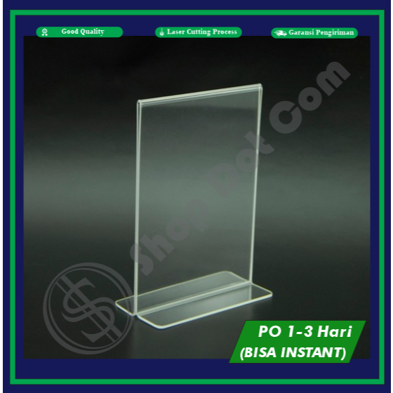 

Standing Acrylic / Akrilik A5 Bening T dan L