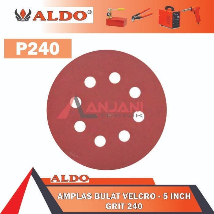ALDO AMPLAS BULAT VELCRO 5 INCH GRIT P 240 5INCH P240 ECER