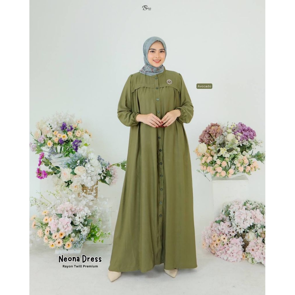 Neona Dress by Belva fashion dress rayon twill gamis rayon dailydress
