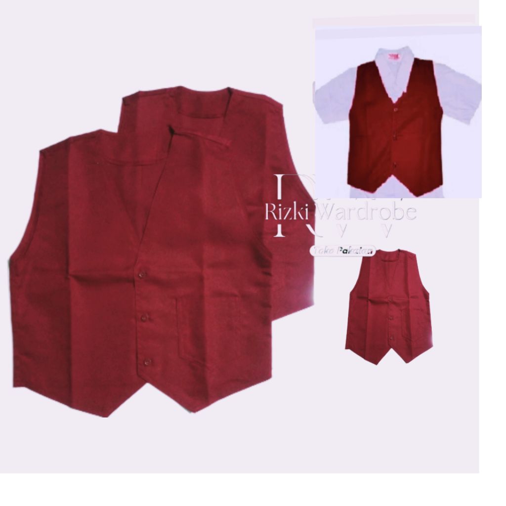rompi sd rompi anak sekolah dasar merah marun