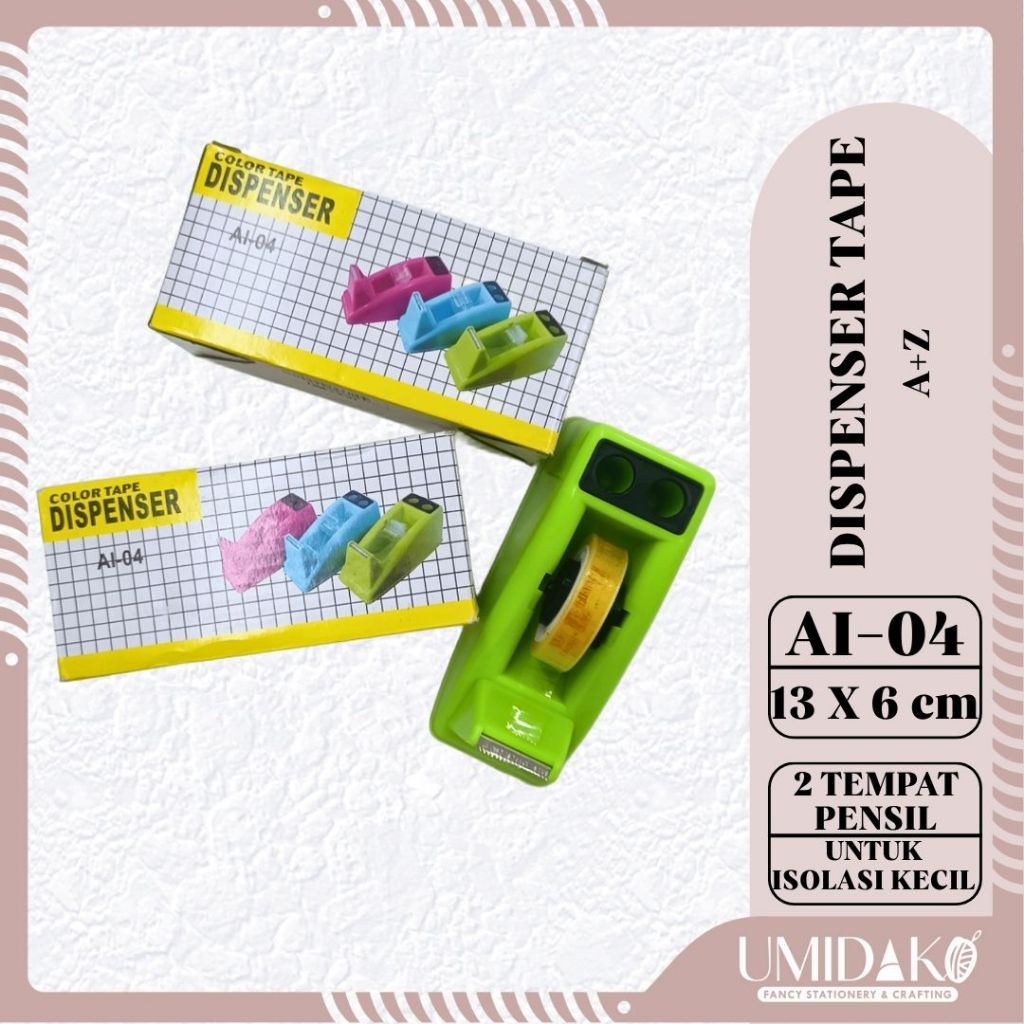 

[UMIDAKO] COLOR TAPE DISPENSER AI-04 / DISPENSER SOLASI KECIL / PEMOTONG SOLASI KECIL