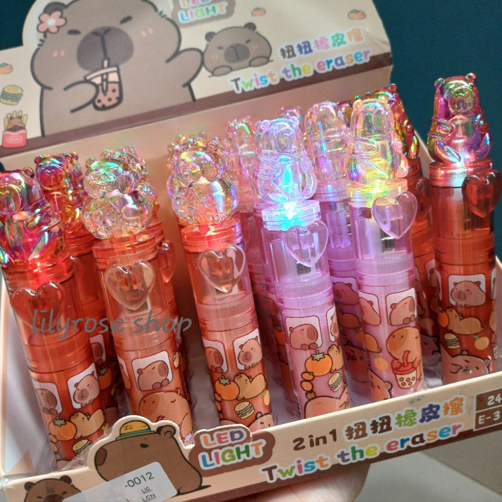 

Penghapus eraser model lipstick led lampu 0012 CAPYBARA