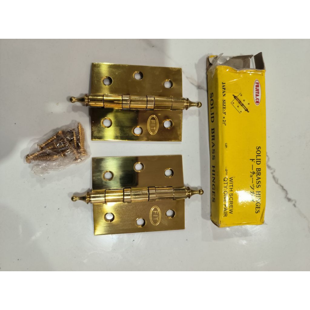 engsel pintu jendela 3 inchi Kuningan asli // engsel bagus harga 1pasang