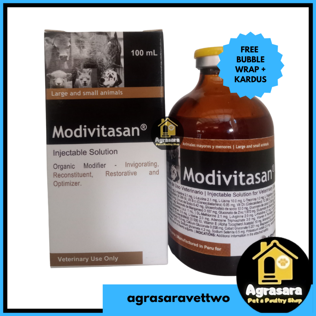 MODIVITASAN 100 ml - Multivitamin, Asam Amino, ATP, Mineral untuk Hewan
