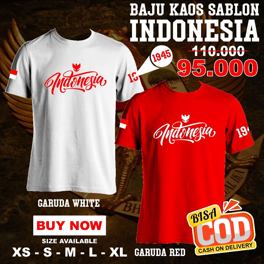 Baju 17 agustus baju indonesia Kaos 17 agustus 1945