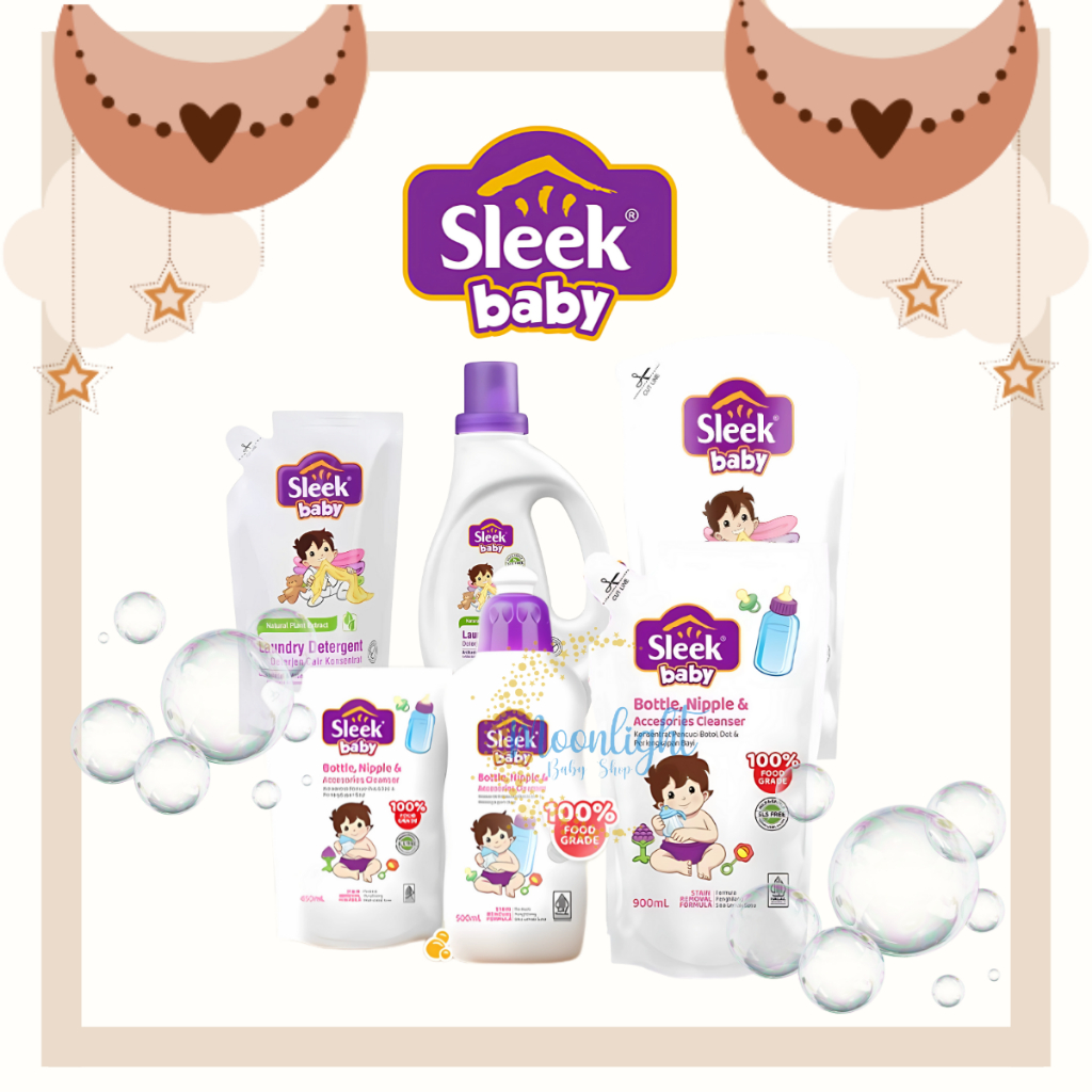 Sleek Baby Bottle, Nipple & Accesories Cleanser | Laundry Detergent | Sabun Cuci Pembersih Botol