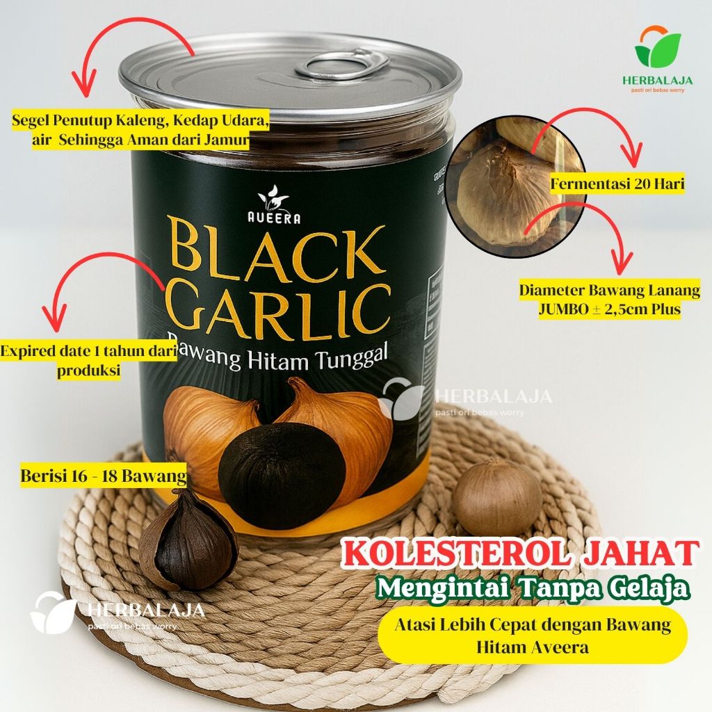 

BLACK GARLIC TUNGGAL 250GRAM - BAWANG HITAM AVEERA LANANG SIZE JUMBO