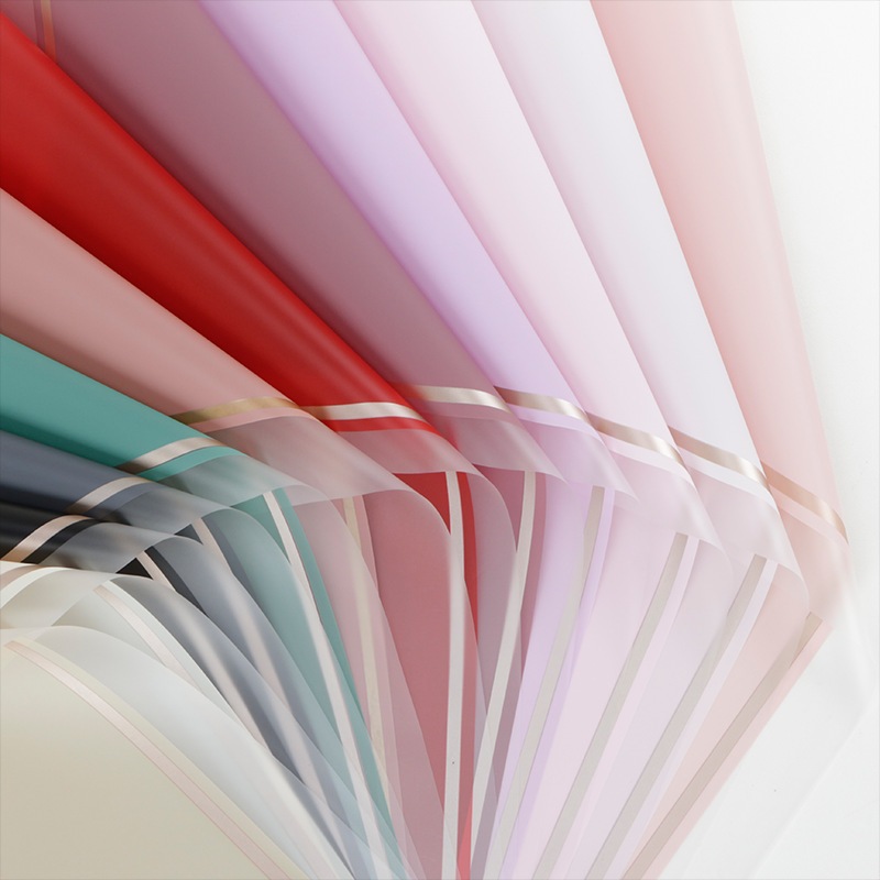 

Kertas Bunga Cellophane Flower Wrapping Paper Varian List Gold Frame Transparan Florist Kertas Kado KB6013