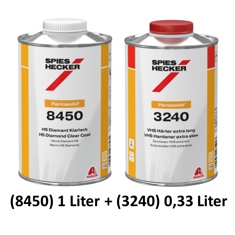 Paket SPIES HECKER Vernish Clear HS 8450 (1 Ltr) & Hardener HS 3240 (0,33 Ltr)