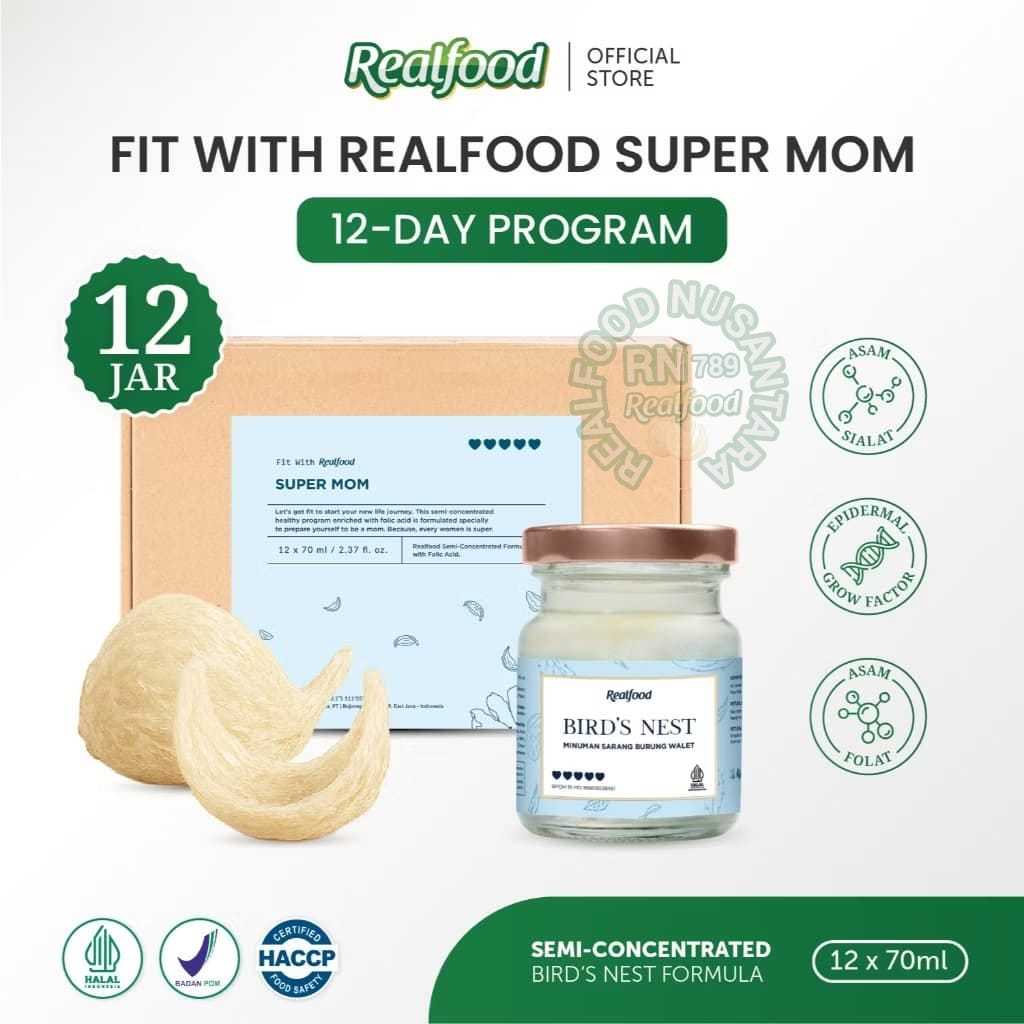 

Realfood Super Mom Promil 6 Botol & 12 Botol Diskon Harga ( Minuman Sarang Burung Walet ) RN789
