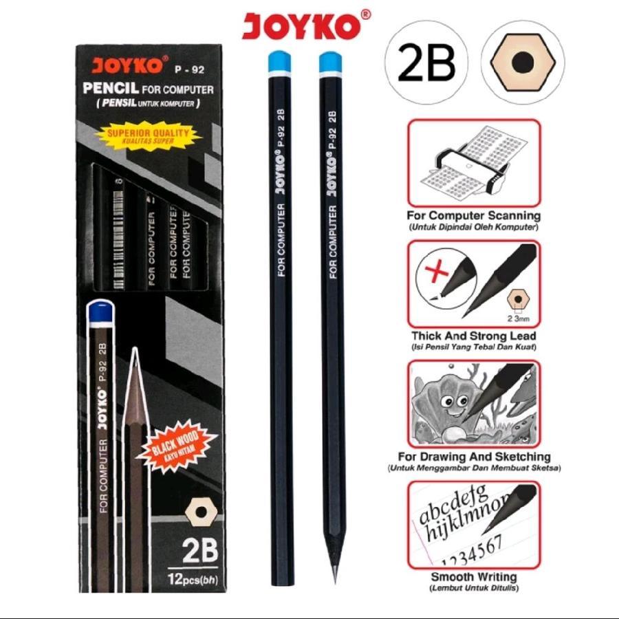 

Pencil / Pensil Joyko P-92 / 2B / 1 box isi 12 pcs
