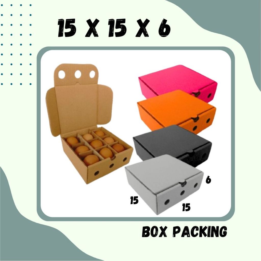 

Kardus 15x15x6 LD Box 15x15x6 LD Dus Telur Isi 9 15x15x6 LD Packing Tray Endog Asin Sahabat UMKM
