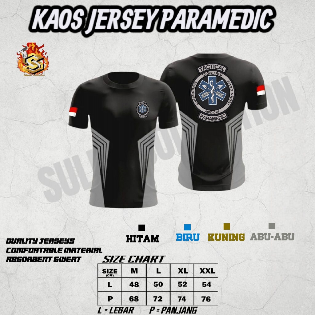 Kaos Tactical Jersey Dry Fit lengan pendek kaos sablon kaos tactical paramedic
