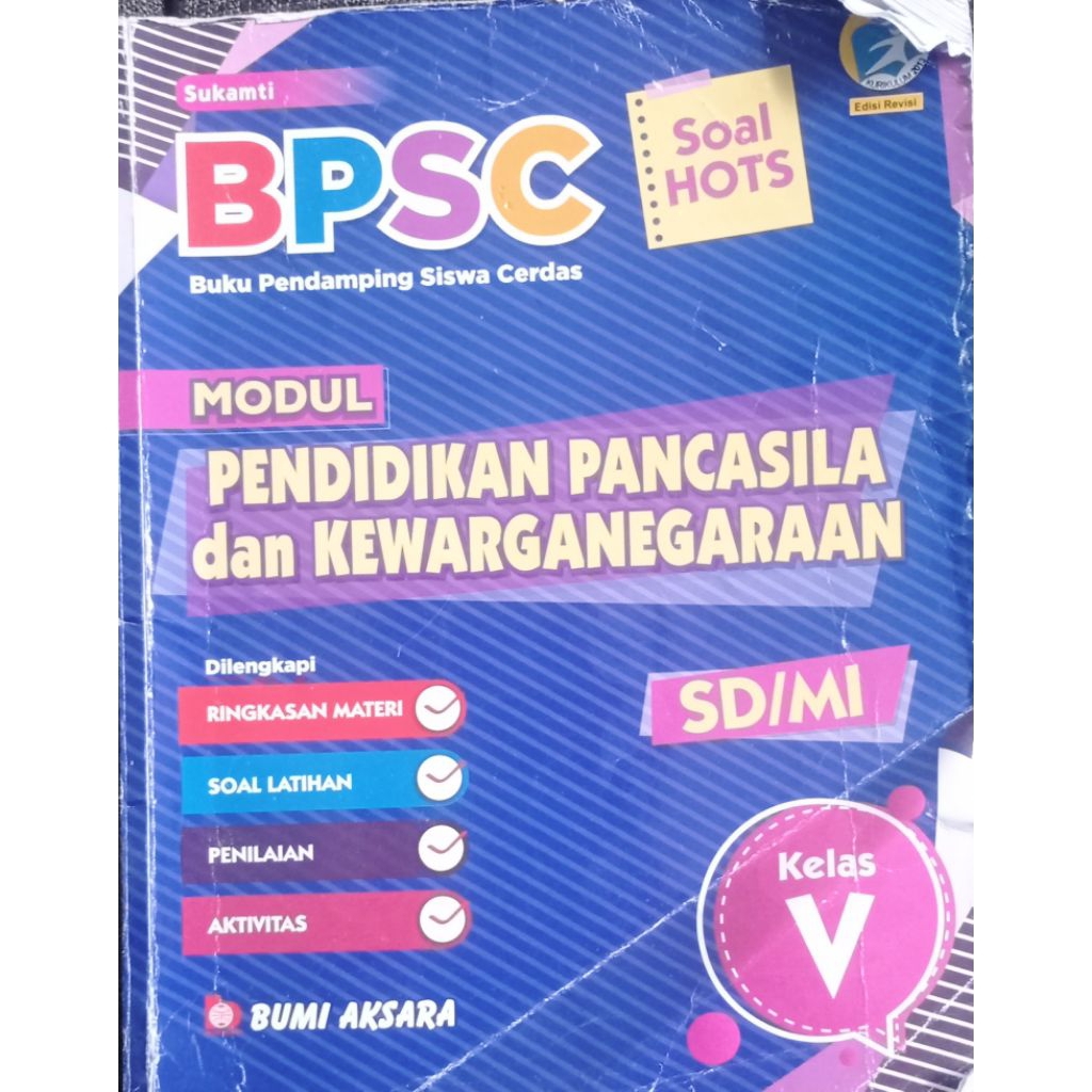 BUKU PPKN KELAS 5 SD/MI BPSC BUMI AKSARA