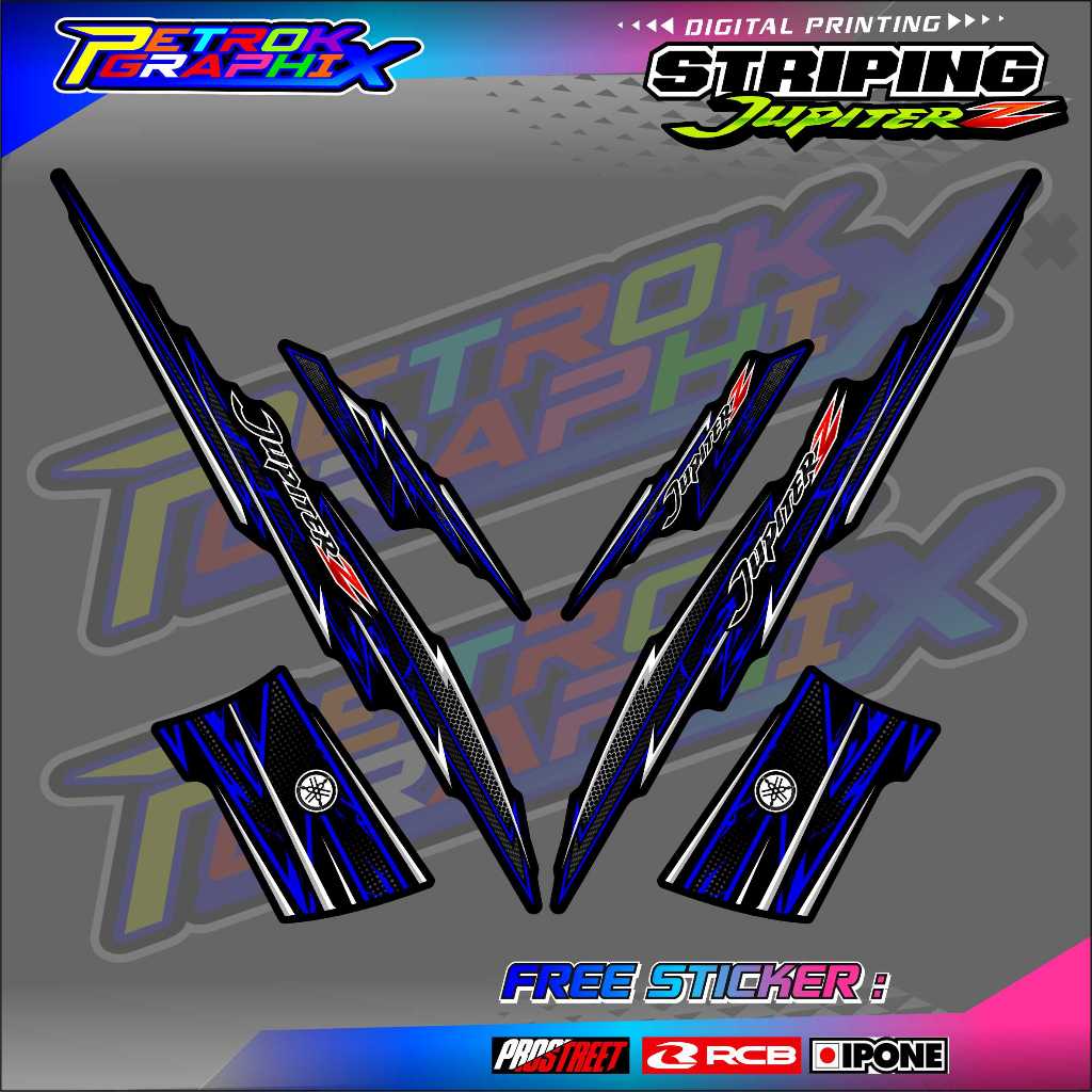 STRIPING VARIASI YAMAHA JUPITER Z BURHAN - THUNDERFLASH / STICKER LIST VARIASI MOTOR JUPITER Z BURHA