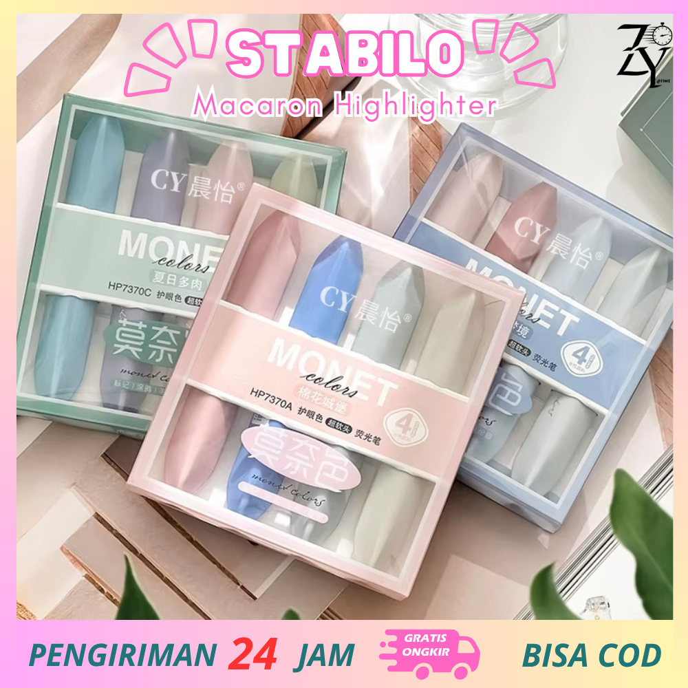

THE TIME-Highlighter Spidol Stabilo Pastel Colors | Spidol Warna Pastel Lembut 2-in-1 - Stabilo Aesthetic untuk Catatan & Lukisan | Murah Meriah Stabilo Banyak Warna