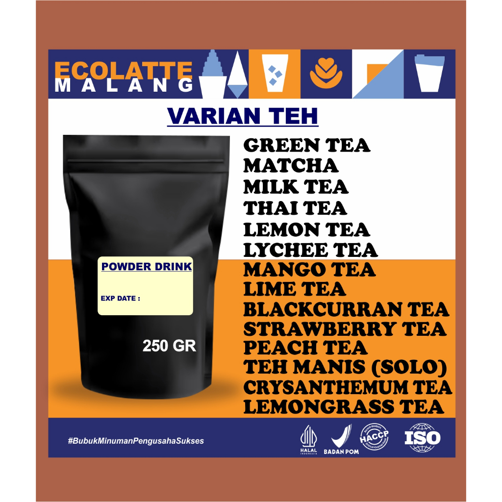 

250gr ECOLATTE Powder Premix VARIAN TEA