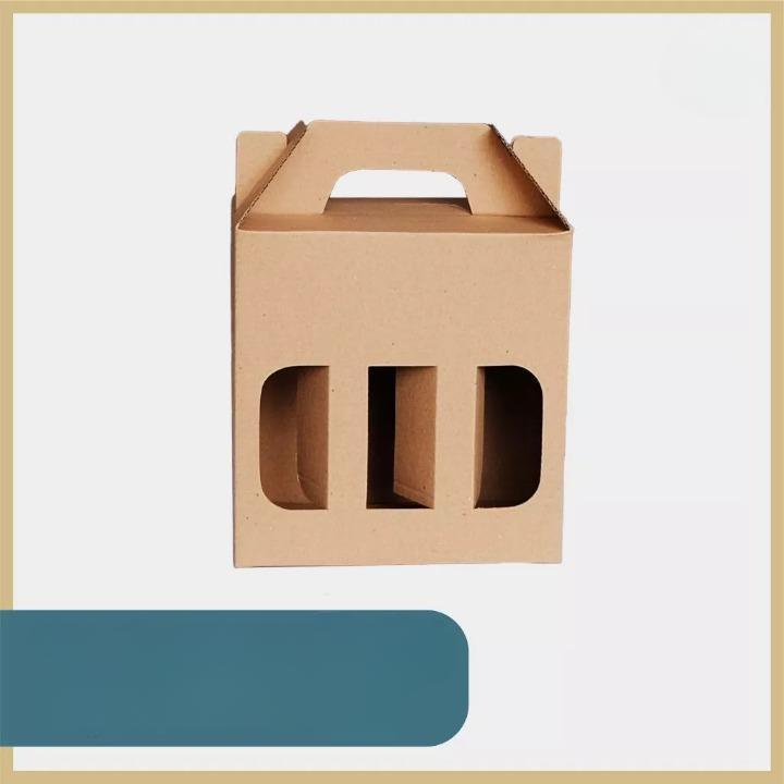 Kardus Packing Jinjing 6 Botol Kale 250ml Box Tenteng Packaging Hampers Minuman