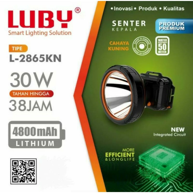 Senter Kepala Luby 2865 New 30 Watt Waterproof