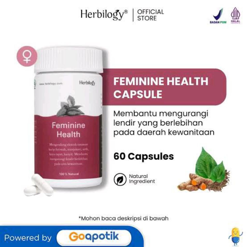 HERBILOGY FEMININE HEALTH 60CAPSULE BPOM HALAL Feminine Health Herbilogy 60 Tablet