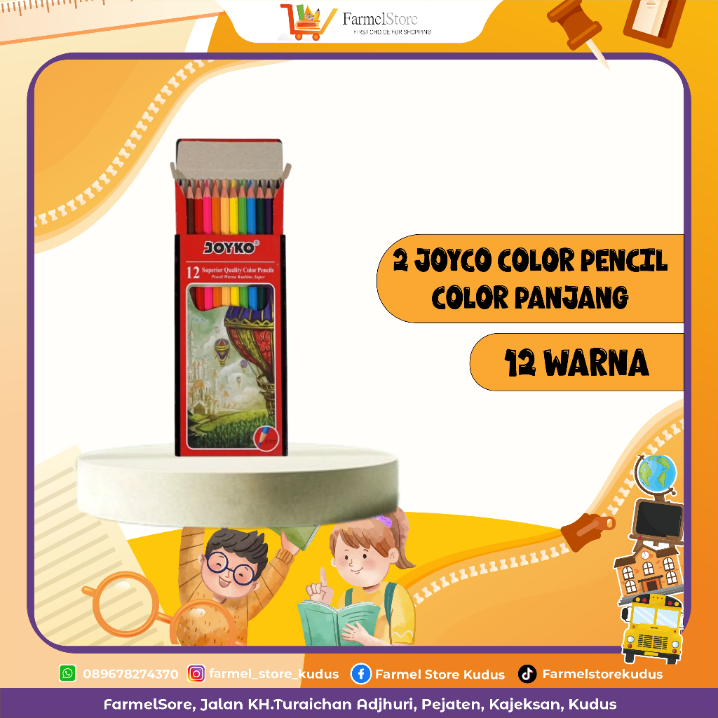 

Joyco Color Pencil Panjang (12 Warna)