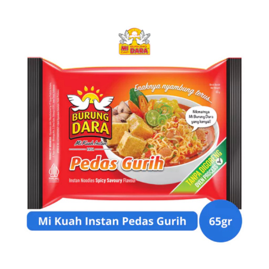 

Mi Instan Kuah Pedas Gurih Burung Dara 65gr – Sensasi Pedas dan Gurih dalam Sekali Seduh