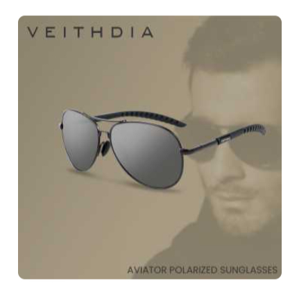 VEITHDIA Kacamata Aviator Polarized Sunglasses