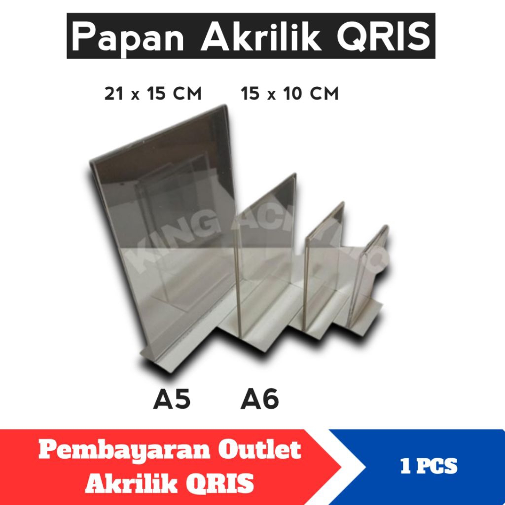 

Acrylic Bening QRIS Nomor Meja A5 & A6 Tebal 2MM