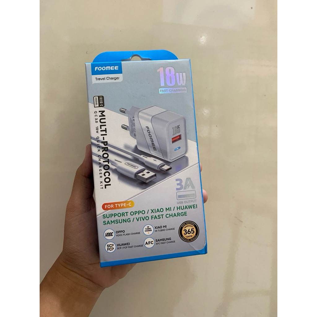 CHARGER FOOMEE TYPE-C 18W SUPPORT MI TURBO