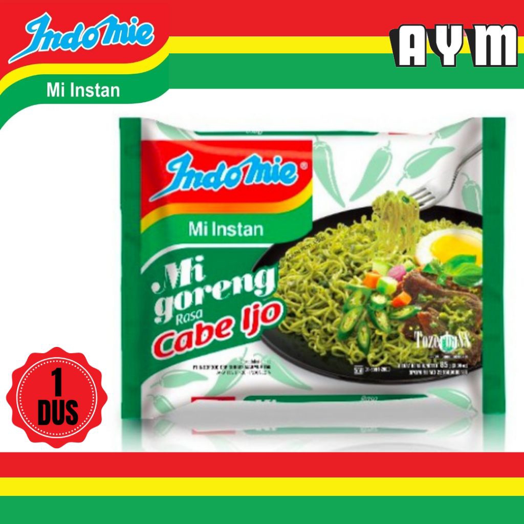 INDOMIE MIE INSTANT MI GORENG RASA CABE IJO (1 DUS)