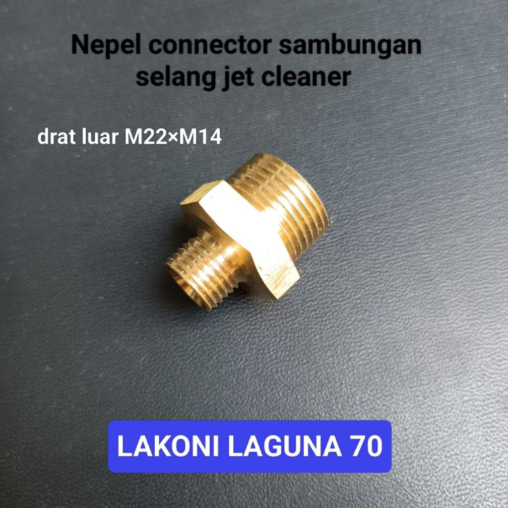Nepel sambungan selang pompa stim jet cleaner lakoni laguna 70 drat M22 X M12