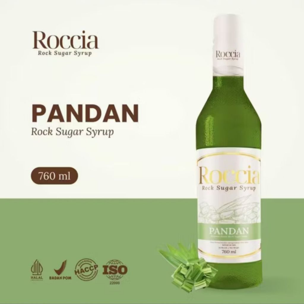 

ROCCIA ROCK SUGAR SYRUP PANDAN - Syrup Gula Batu 760ml