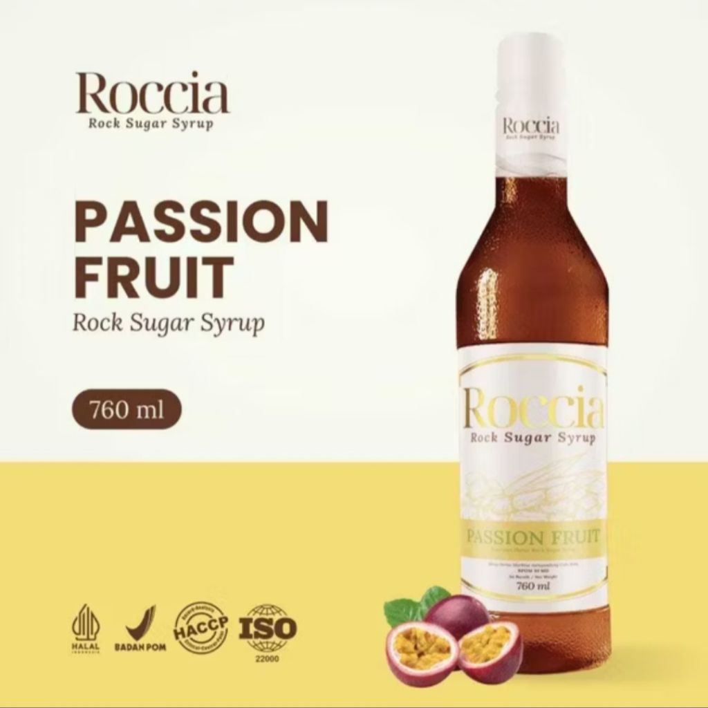 

ROCCIA ROCK SUGAR SYRUP PASSION FRUIT - Syrup Gula Batu 760ml