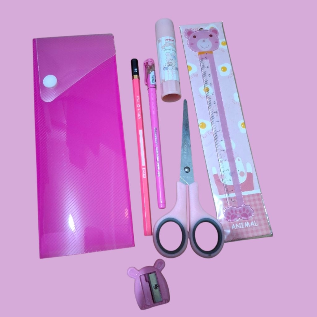 

Paket Alat Tulis/Hampers/Paket Alat Sekolah (Warna Pink)