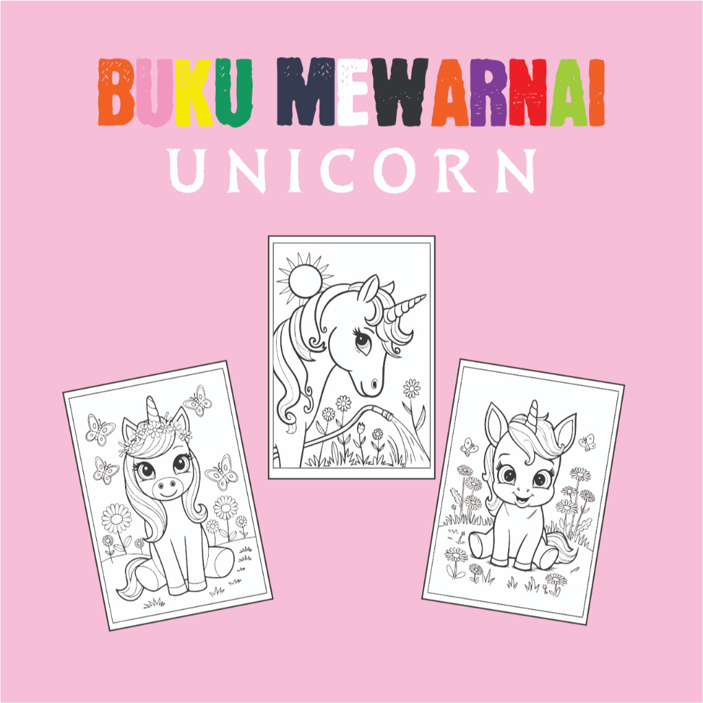 

Buku mewarnai unicorn lucu