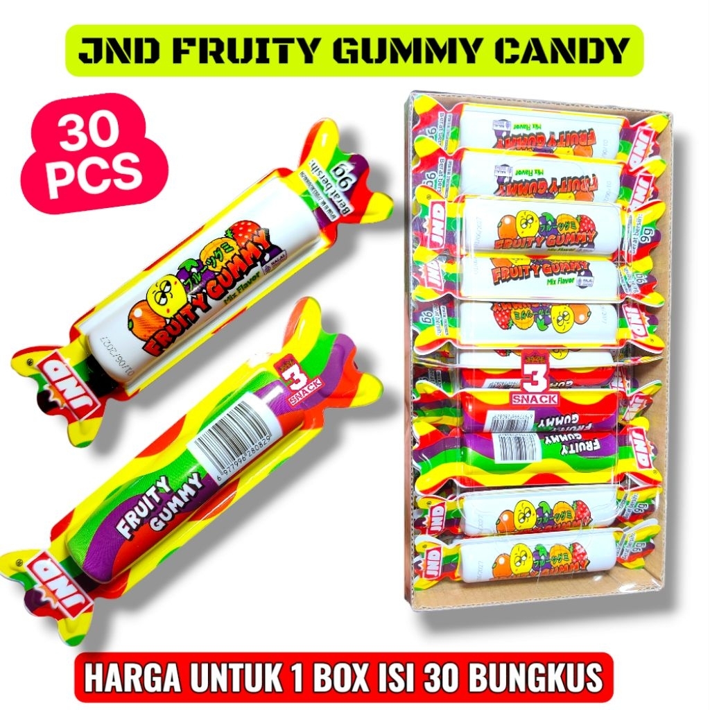 

PERMEN LUNAK FRUITY GUMMY CANDY ISI 30 PCS