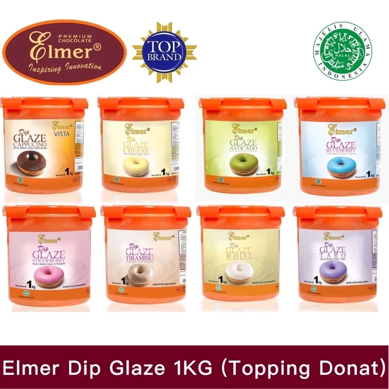 

Elmer Dip Glaze 1kg All Variant (Dark, Tiramisu, Cappuccino, Green Tea, Cheese, White, Taro,dll)