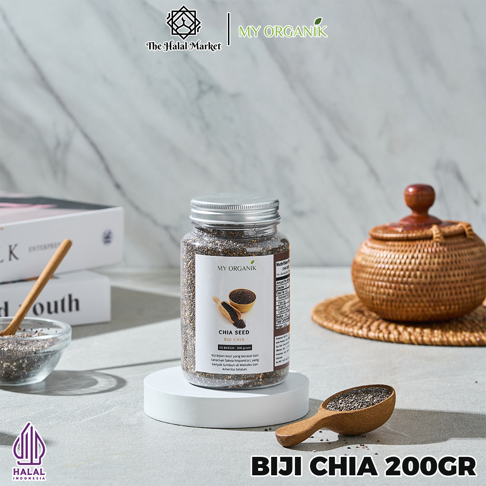 

My Organik Chia Seeds Premium Quality Original 100% Murni non GMO Biji Chia Hitam Organik Chia seed