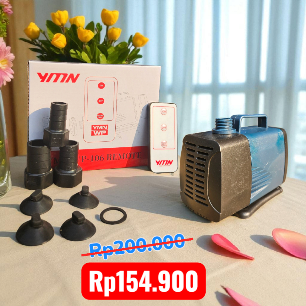 Mesin Pompa Celup Remote Control 4000Liter Aquarium Kolam Koi Hidroponik