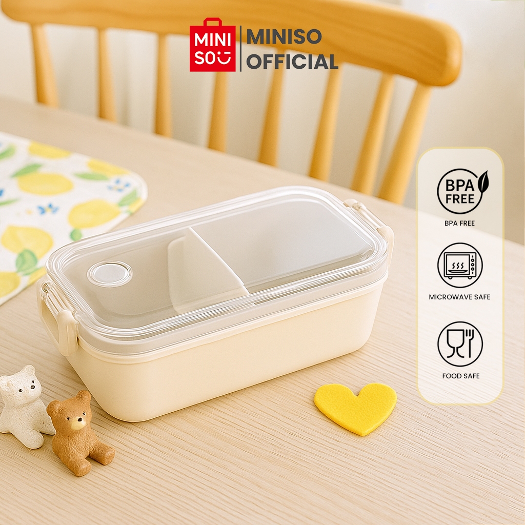 MINISO Kotak Makan Graceful Series Lunch Box Salad Container Tempoat Bekal Praktis Aman BPA Free