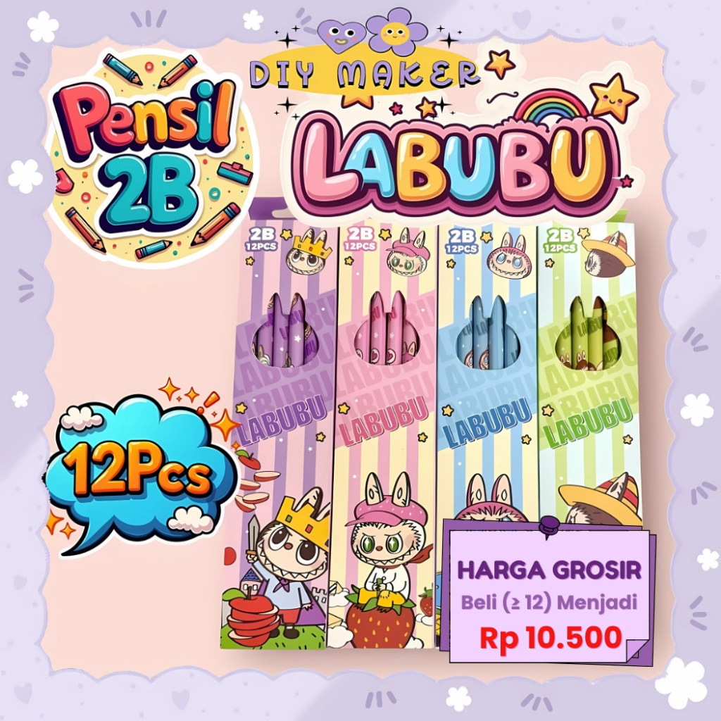

DM 1 Set 10pcs Pensil Penghapus 2in1 Raut Box Motif Cartoon Lucu Alat Tulis Set Alat Tullis ATK AT40
