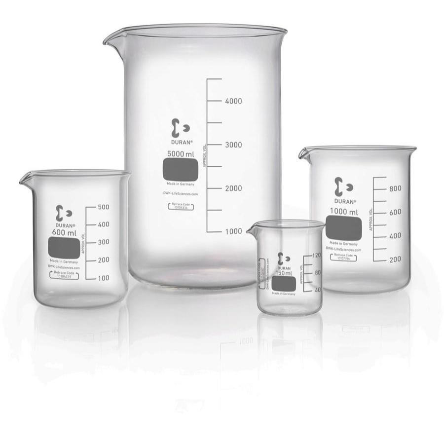 DURAN Beaker Low Form Glass 5000 ML Gelas piala kimia 5 L