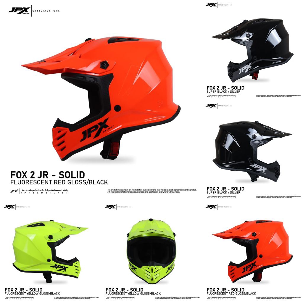 HELM JPX FOX 2 JUNIOR,HELM JPX TRAIL ANAK SOLID , ORIGINAL