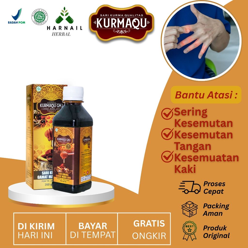 Kurmaqu Sari Kurma Obat Untuk Sering Kesemutan,Kesemutan Tangan,Kesemuatan Kaki,100% Original