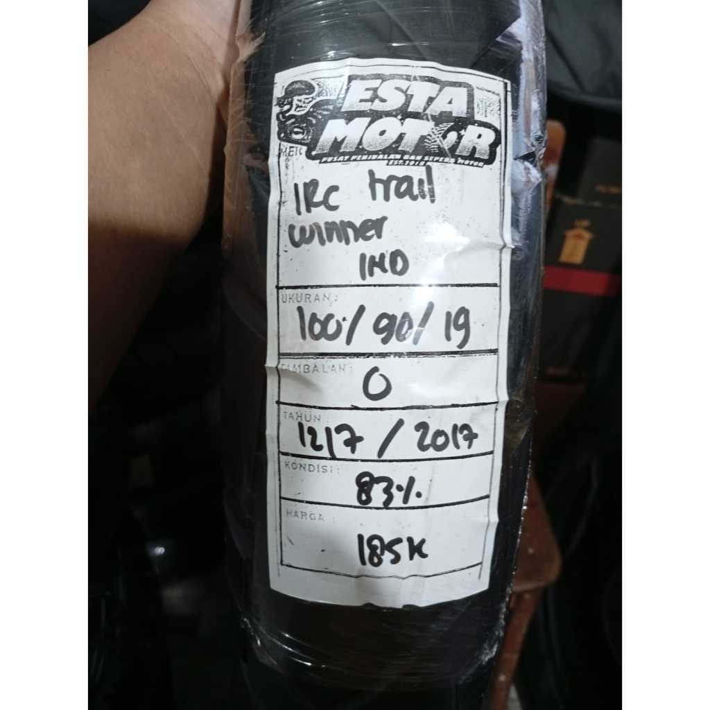 BAN COPOTAN IRC TRAIL WINNER RING 19 UKURAN 100 90 19 1217