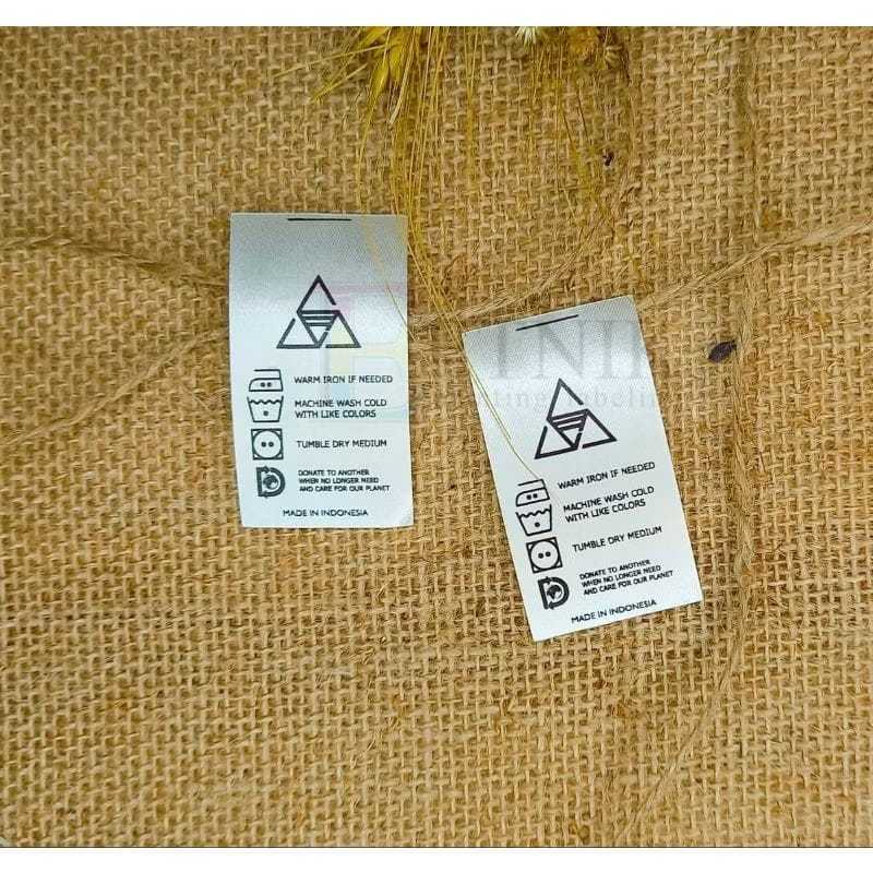 

label twilltape satin washing label pakaian