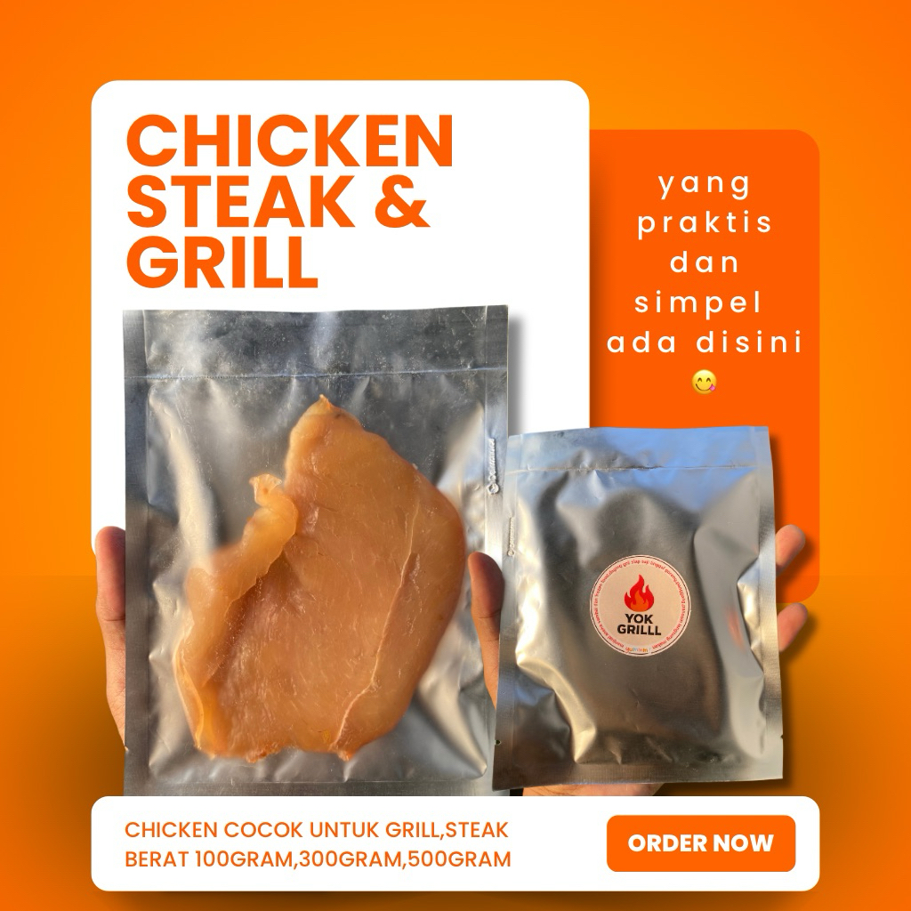 Chicken Steak Marinasi Siap Masak – Daging Ayam Fillet Panggang | Steak Ayam Frozen