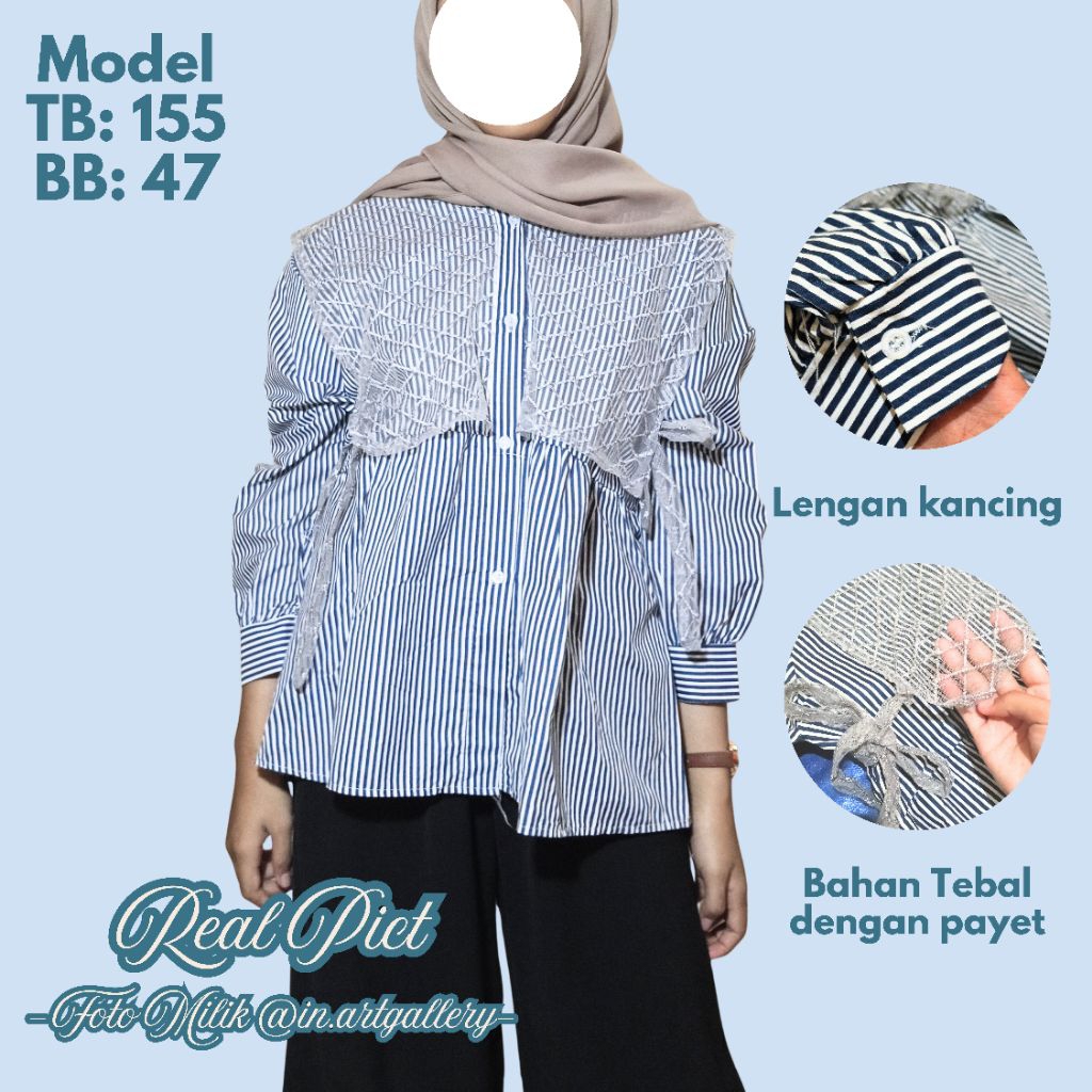 [Preloved] KEMEJA KASUAL WANITA|KOREAN OUTFIT